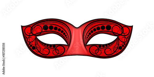 Carnaval Masque Rouge Ornement 1
