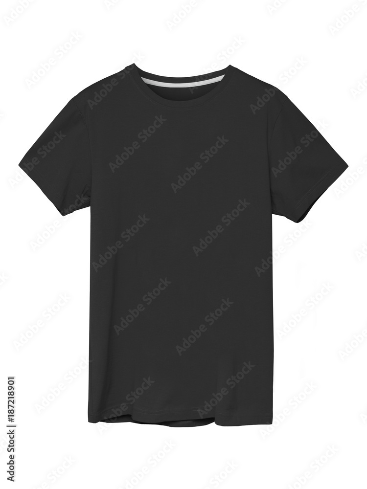 Black men`s t-shirt with empty space isolated Black men`s t-shirt with empty space isolated
