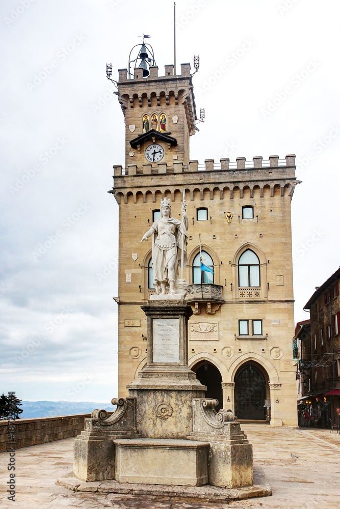 San Marino Republic, Liberty statue, monument of the city