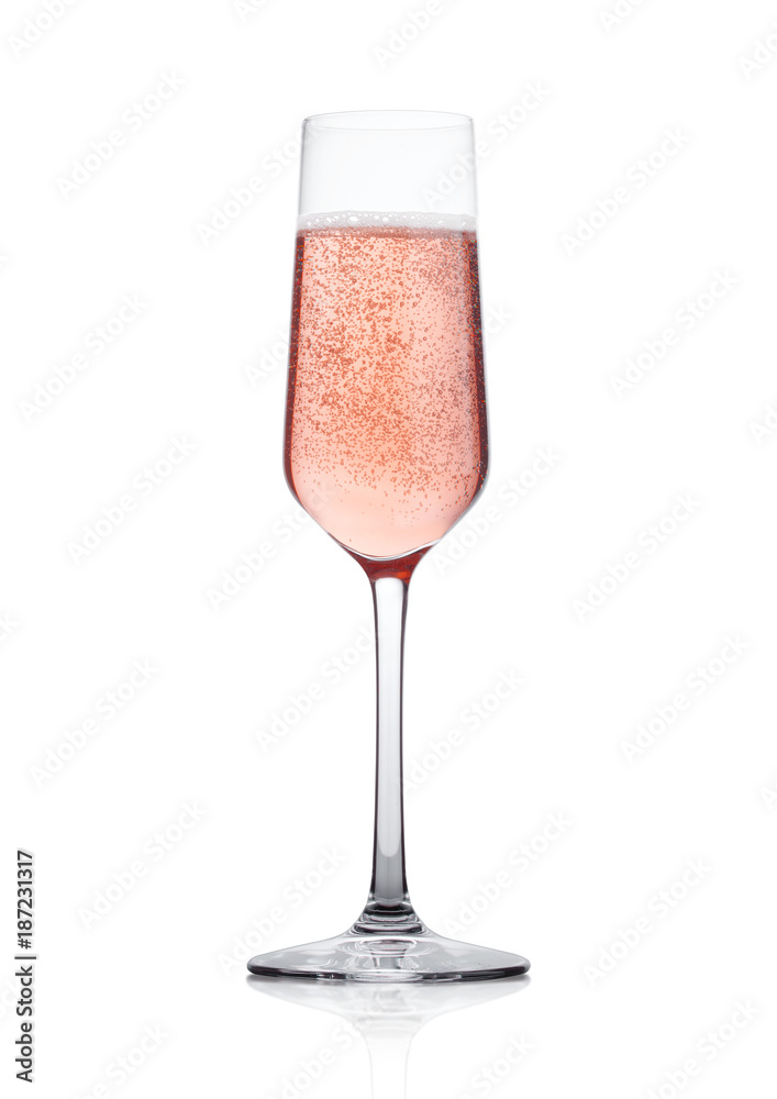 Elegant Rose pink champagne glasses with bubbles Elegant Rose pink champagne glasses with bubbles