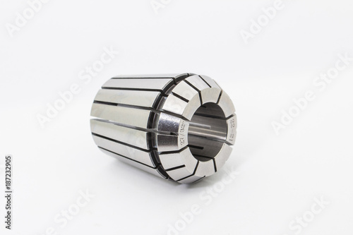 collets High precision drilling holder isolated on white background.