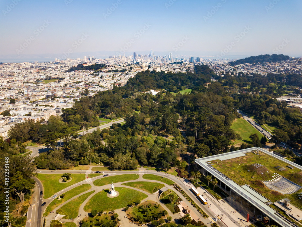 San Francisco cityscape aerial view
