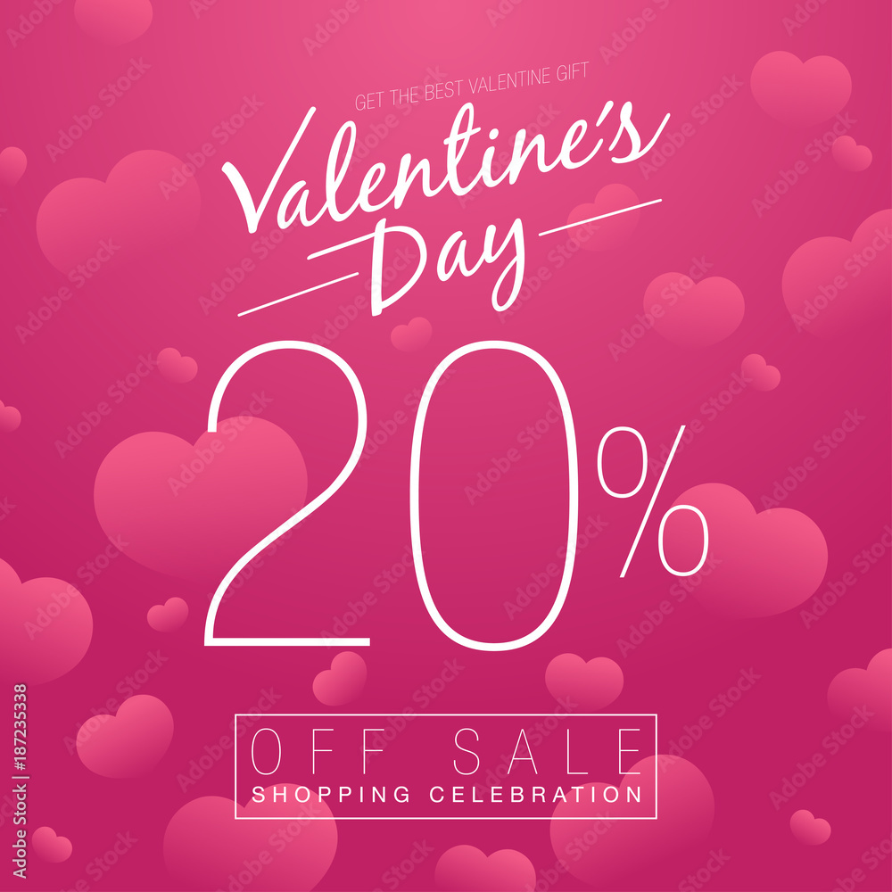 Valentine day sales, special offers and discounts