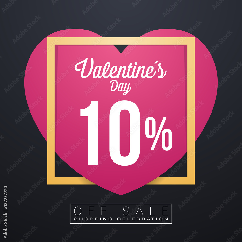 Obraz premium Valentine day sales, special offers and discounts