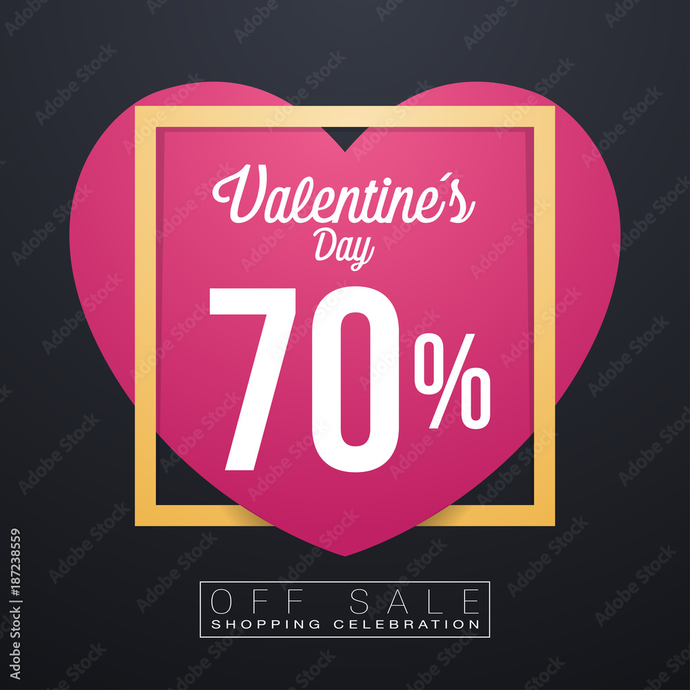 Obraz premium Valentine day sales, special offers and discounts