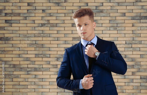 Handsome man in formal suit...