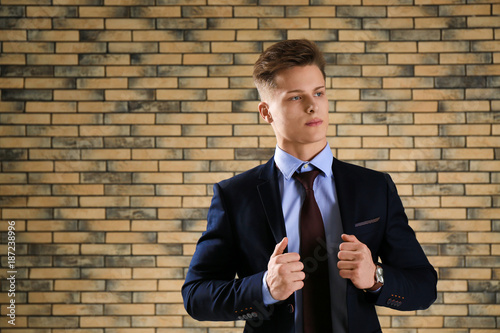 Handsome man in formal suit...