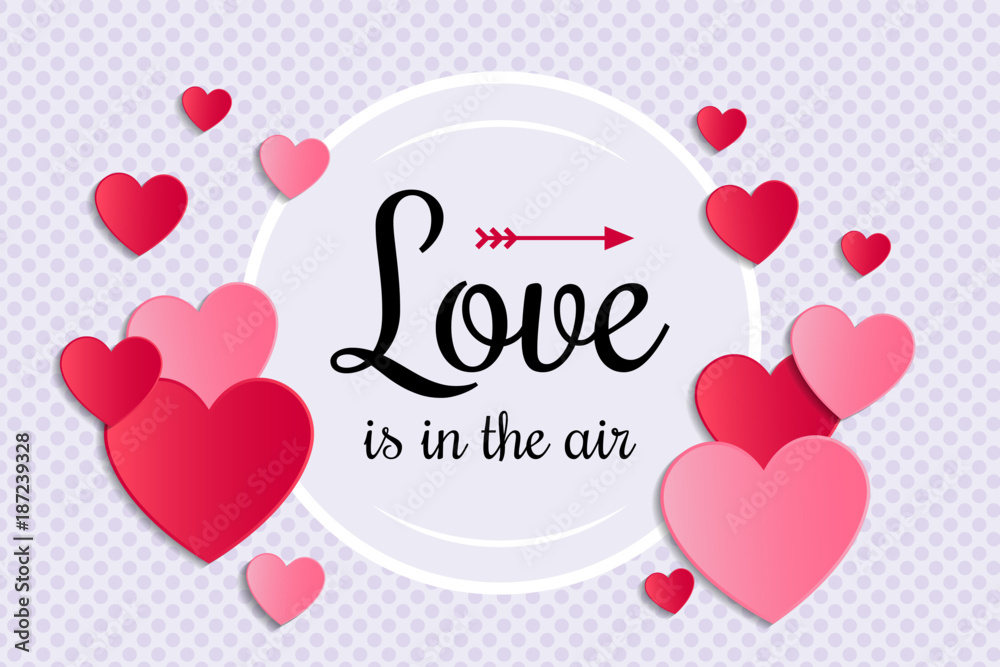 Valentine's Day - card with hearts and greeting. Vector. Valentine's Day - card with hearts and greeting. Vector.