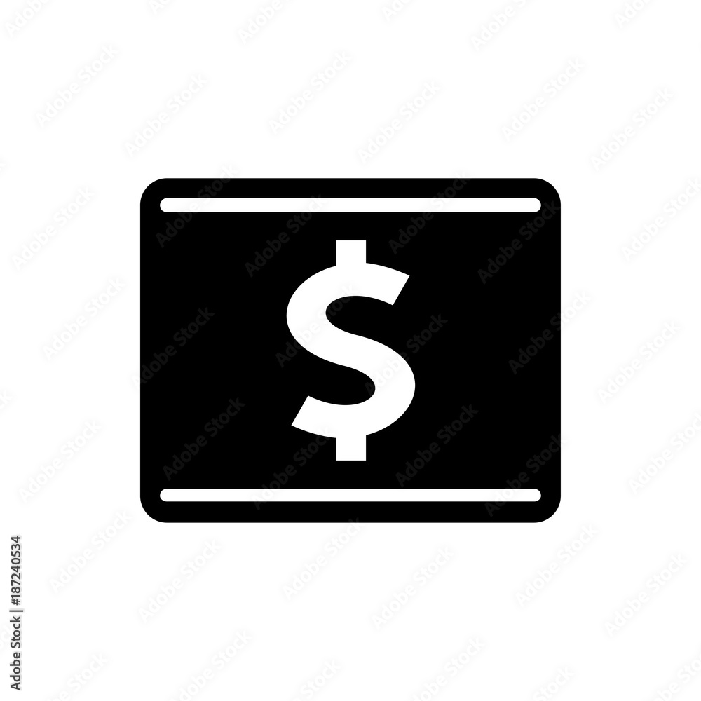 dollar card icon illustration