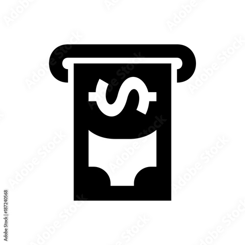 money in atm icon illustration