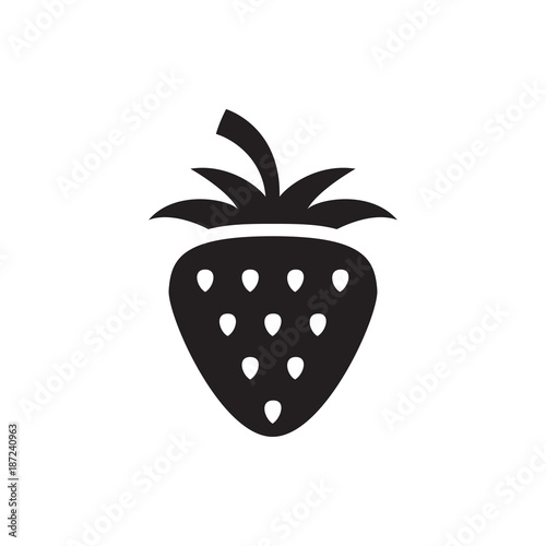 strawberry icon illustration
