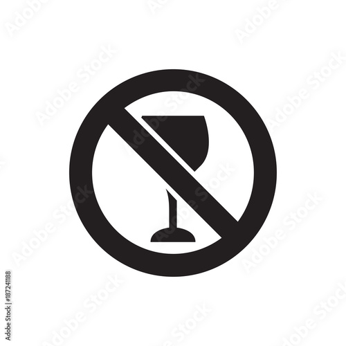 no alcohol icon illustration