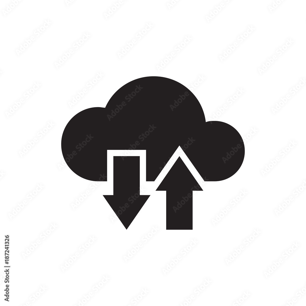 cloud download upload icon illustration cloud download upload icon illustration