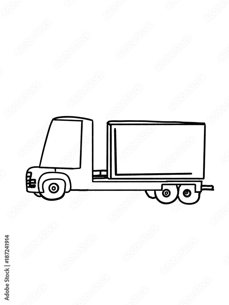 cute tractor truck construction vehicle speakingvehicle illustration cartoon  drawing coloring Stock Illustration | Adobe Stock