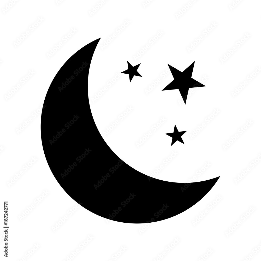 Moon and stars Moon and stars