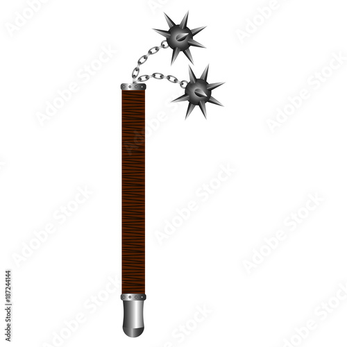 Isolated mace illustration