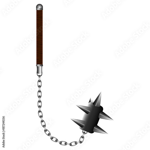 Isolated mace illustration