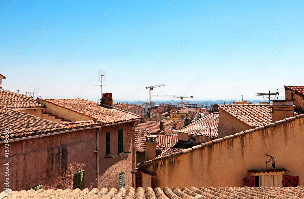 Above the roofs of old town Hyères - Southern France Above the roofs of old town Hyères - Southern France