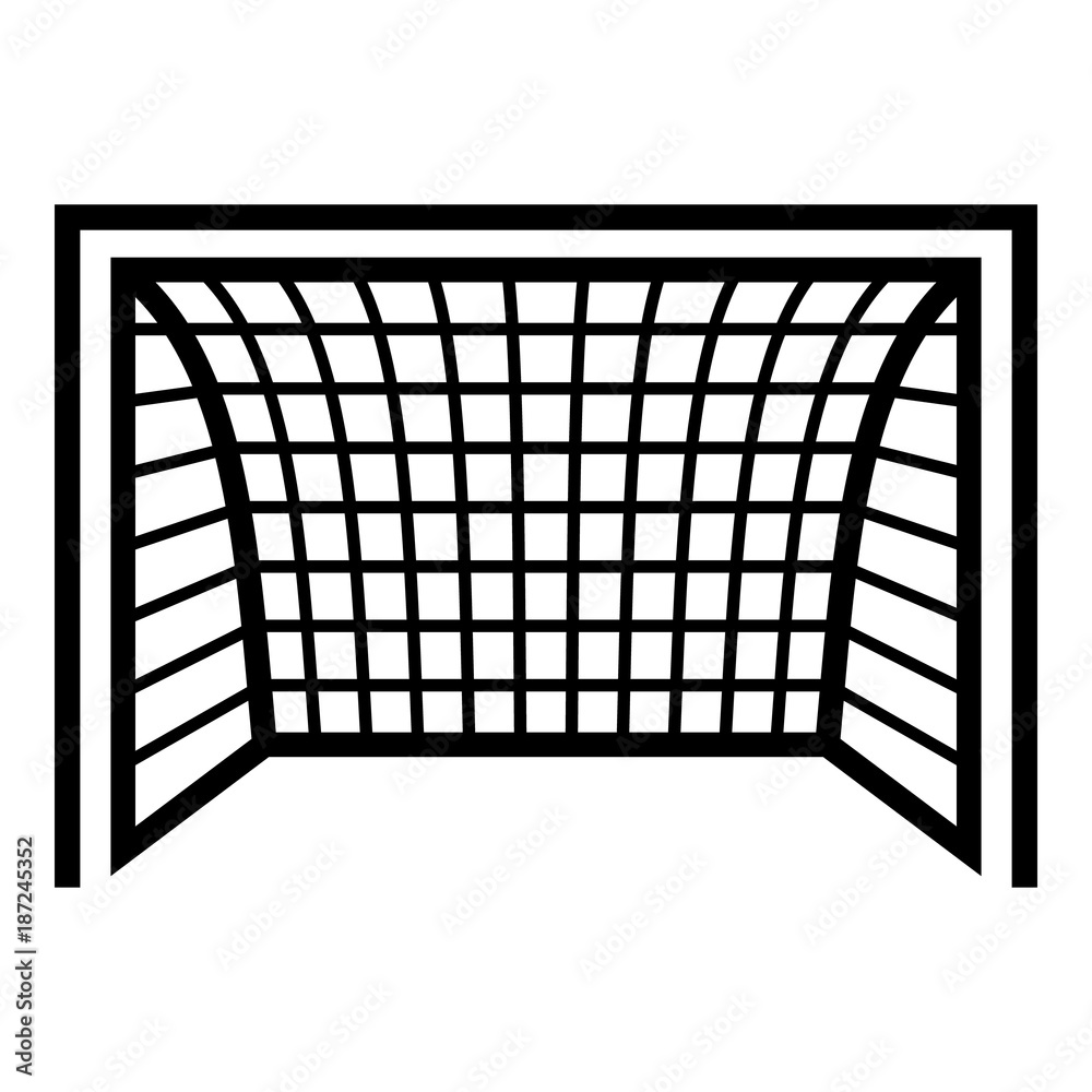 Goal football icon, simple black style