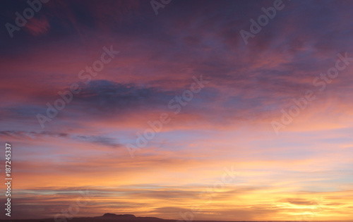 Dawn in Palma de Mallorca horizon