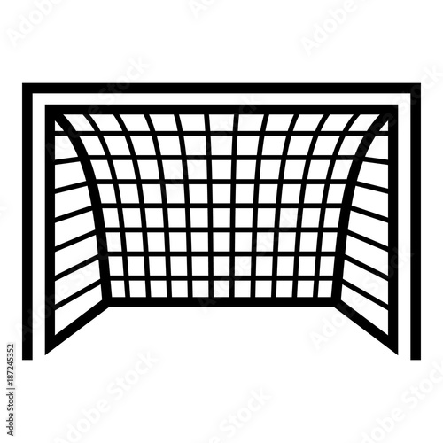 Goal football icon, simple black style