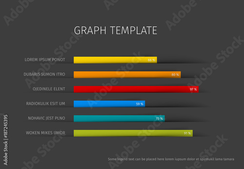 Vector column horizontal graph template