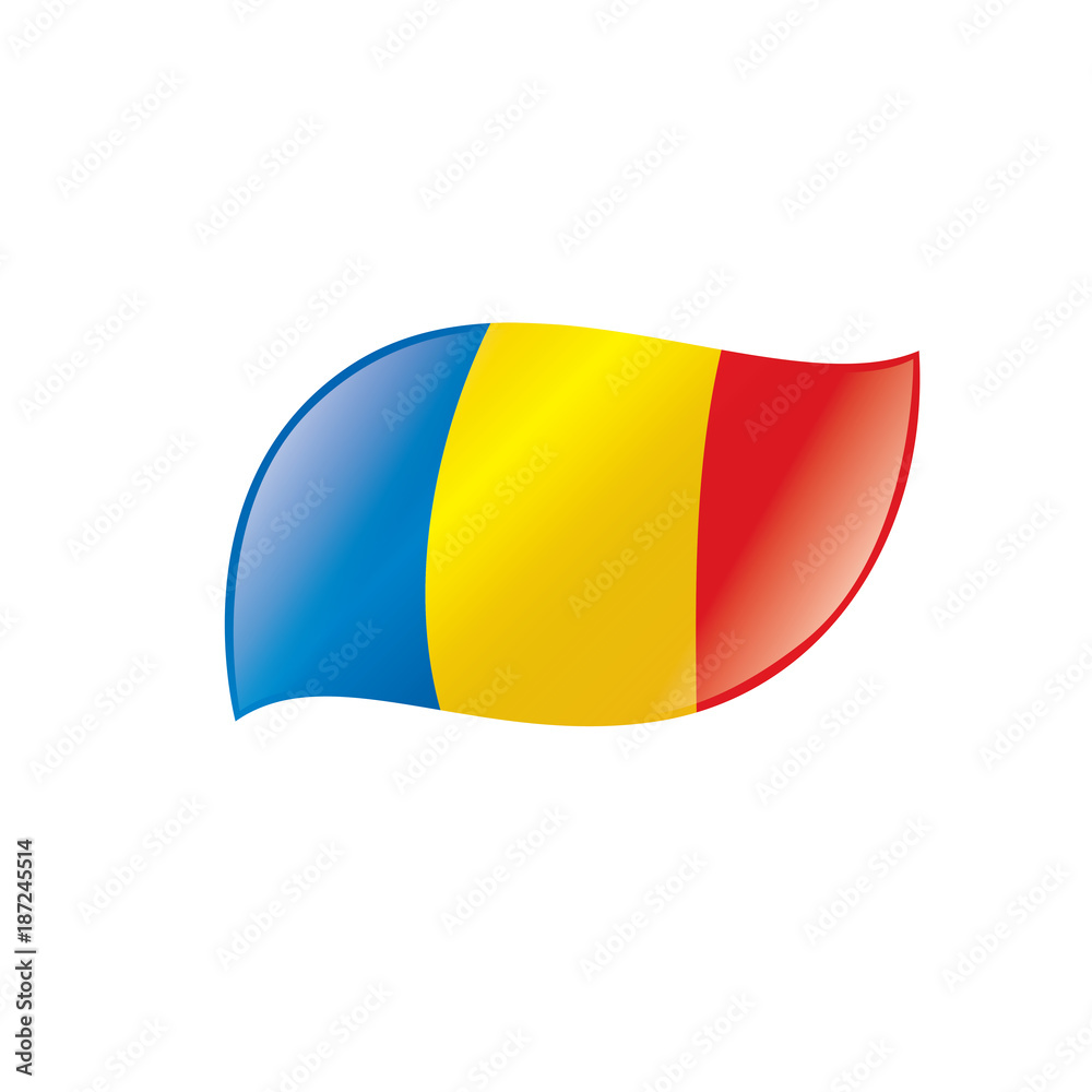 Fototapeta premium Chad flag, vector illustration