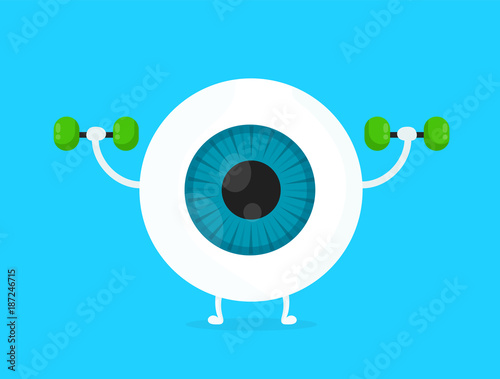 Strong healthy white eye, eyeball 