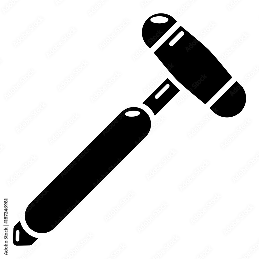 Medical mallet icon, simple style. Medical mallet icon, simple style.