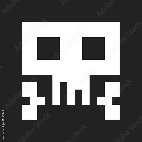 Skull with bones sign. Vector illustration
