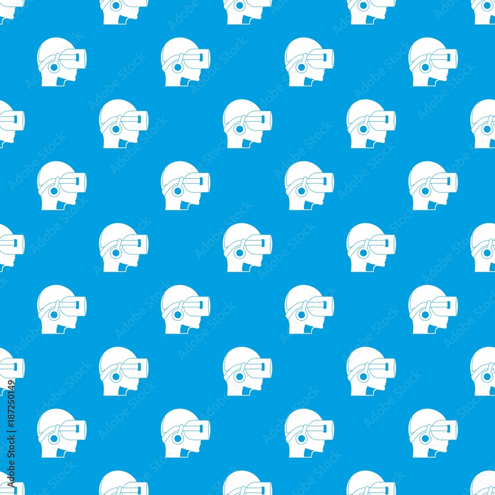 Vr headset pattern seamless blue Vr headset pattern seamless blue