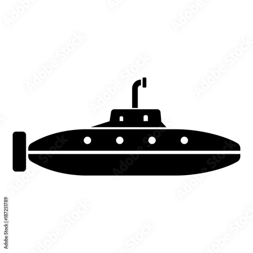Research submarine icon, simple style.
