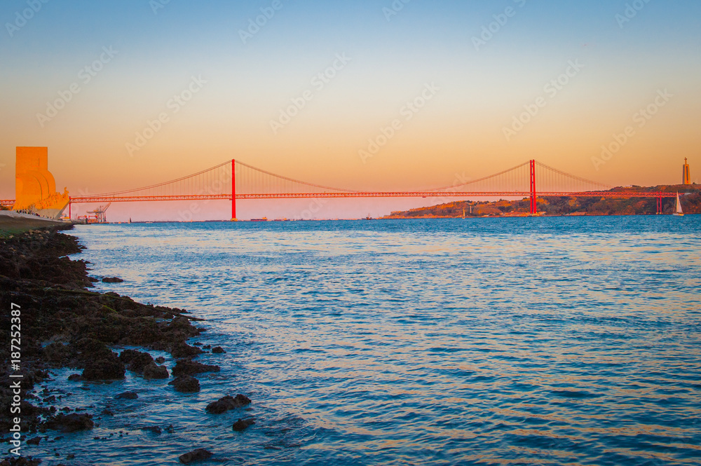 25th of April Bridge (The 25 de Abril Bridge, Ponte 25 de Abril) is a suspension bridge connecting the city of Lisbon, capital of Portugal, to the municipality of Almada