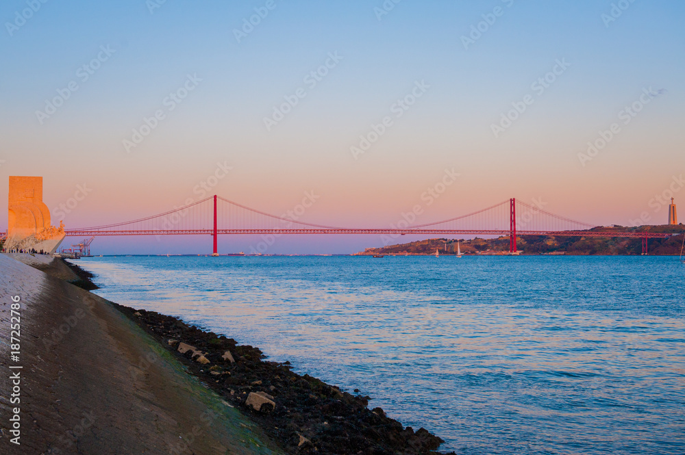 25th of April Bridge (The 25 de Abril Bridge, Ponte 25 de Abril) is a suspension bridge connecting the city of Lisbon, capital of Portugal, to the municipality of Almada