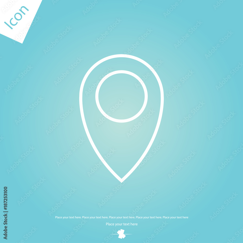Map pointer line icon