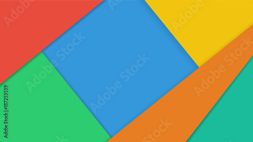 Material design wallpers with a blue rhombus in the center