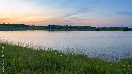 Pogoria 4 lake at sunset