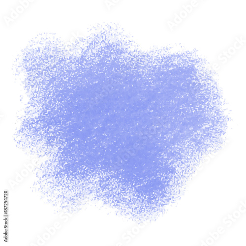 Blue crayon scribble texture stain isolated on white background photo