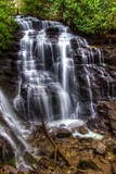 North Carolina Waterfall. Scenic Soco Falls in Maggie Valley, North Carolina in vertical orientation.