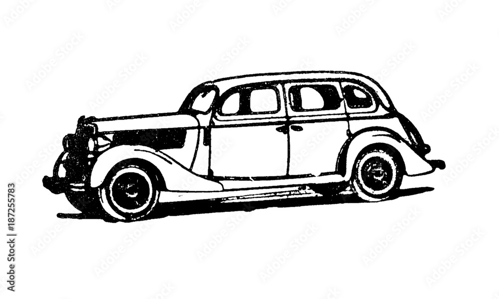 Vintage Classic Car Illustration