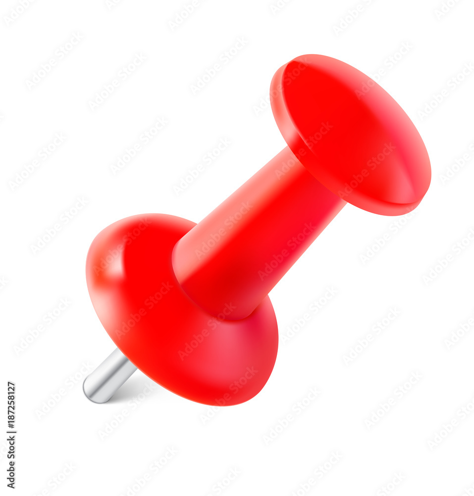 Red thumbtack isolated on white background. Vector illustration ready and simple to use for your design. Red thumbtack isolated on white background. Vector illustration ready and simple to use for your design.