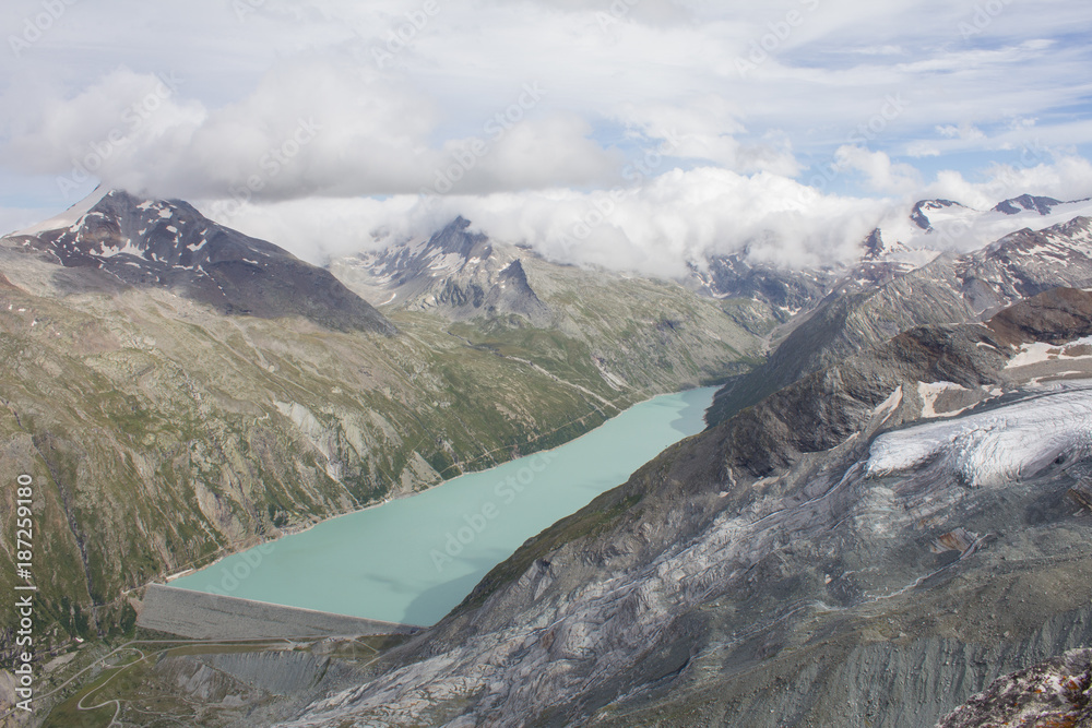 Dam of Mattmark, Valley of Saas-Grund, Switzerland, Europe