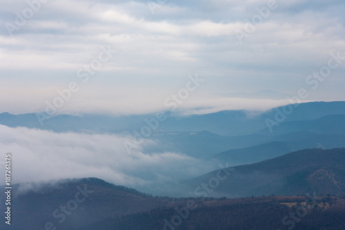Landscape of foggy mountains © andras_csontos