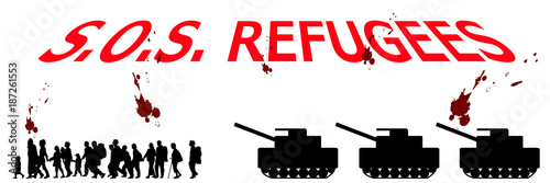 Refugees - awareness concept