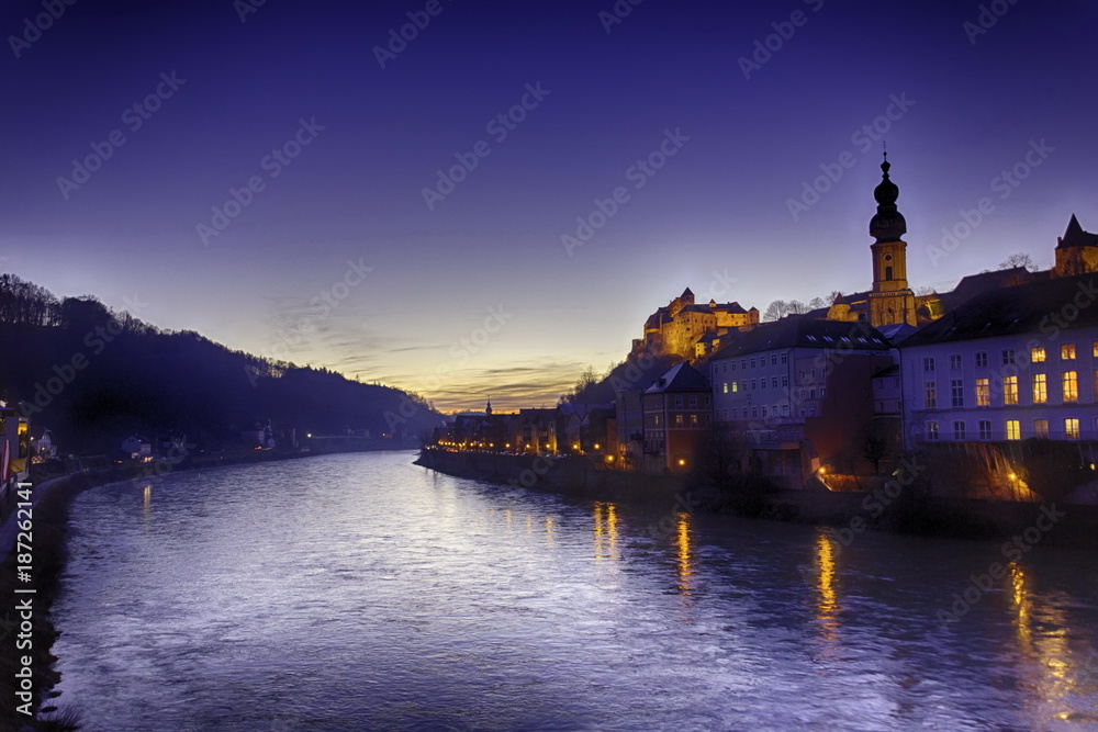 Burghausen and old castle, the Salzach