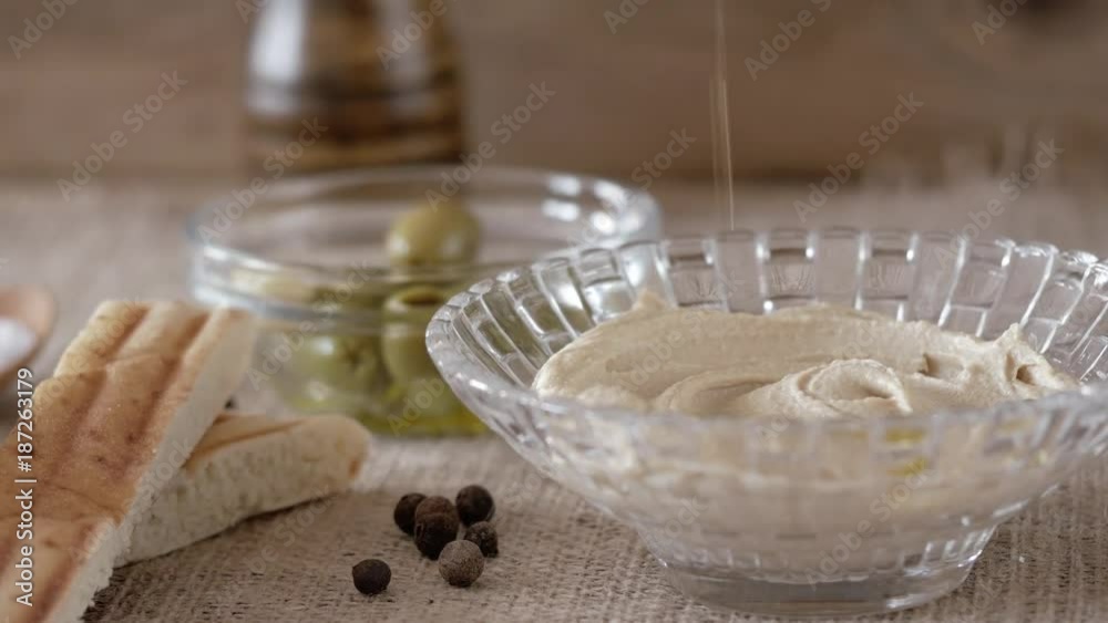 Hummus with olive oil Hummus with olive oil