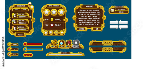 Steampunk Game GUI