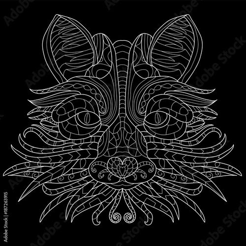 Fox anti-stress coloring book for adults