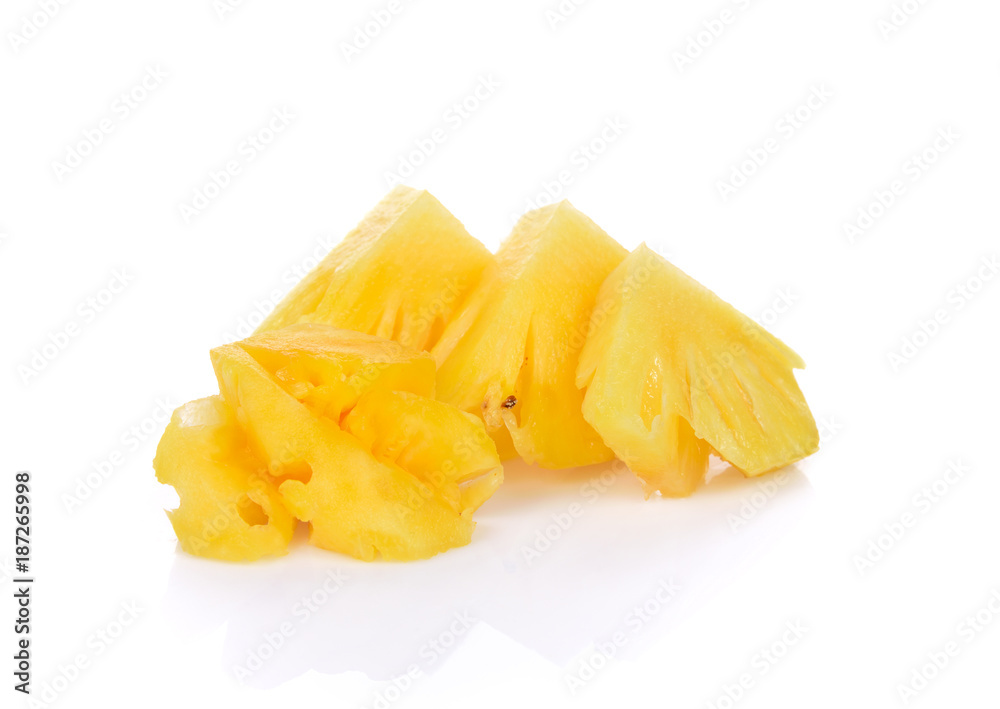 Pineapple slices isolated on white background Pineapple slices isolated on white background