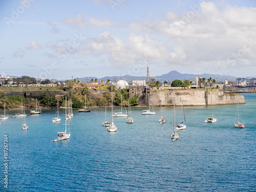 The historic fort in the harbour of Fort-de-France, Martinique